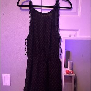 Patterned black romper